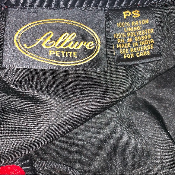 VTG Allure Blazer Size Petite Small PS Embroidered Jacket - Picture 7 of 8